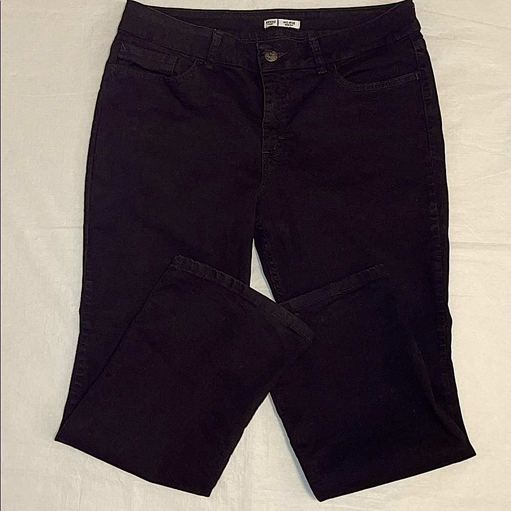Riders By Lee Women Stretch Mid Rise Black Jeans